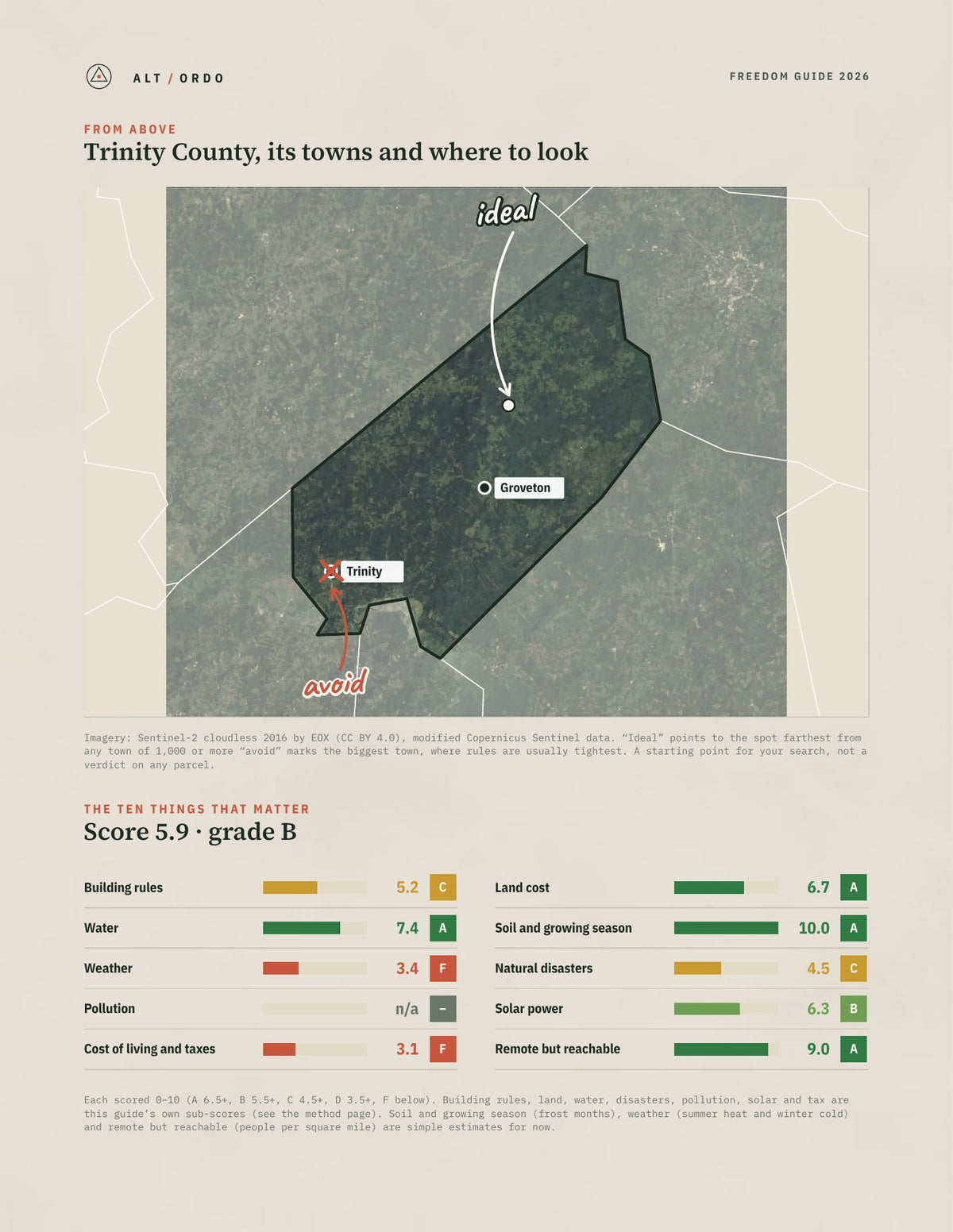 Trinity County, Texas Off-Grid Guide 2026 from above