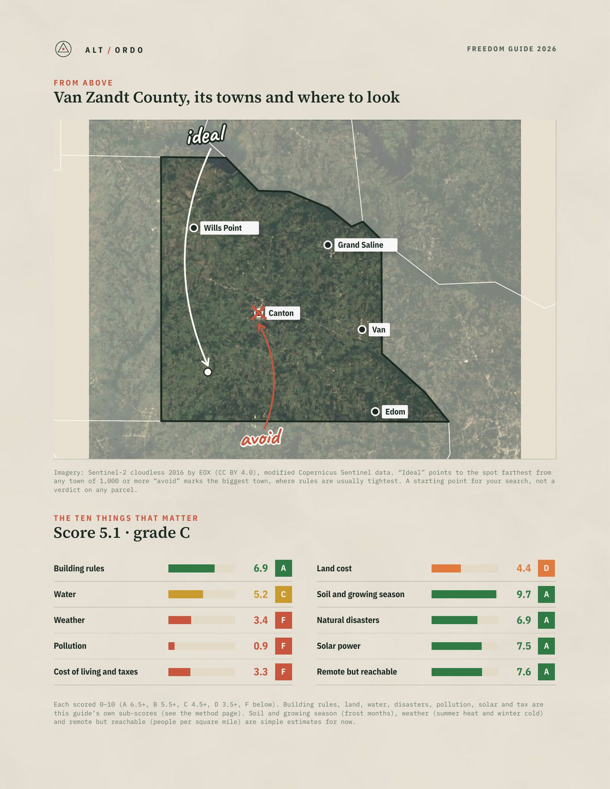 Van Zandt County, Texas Off-Grid Guide 2026 from above