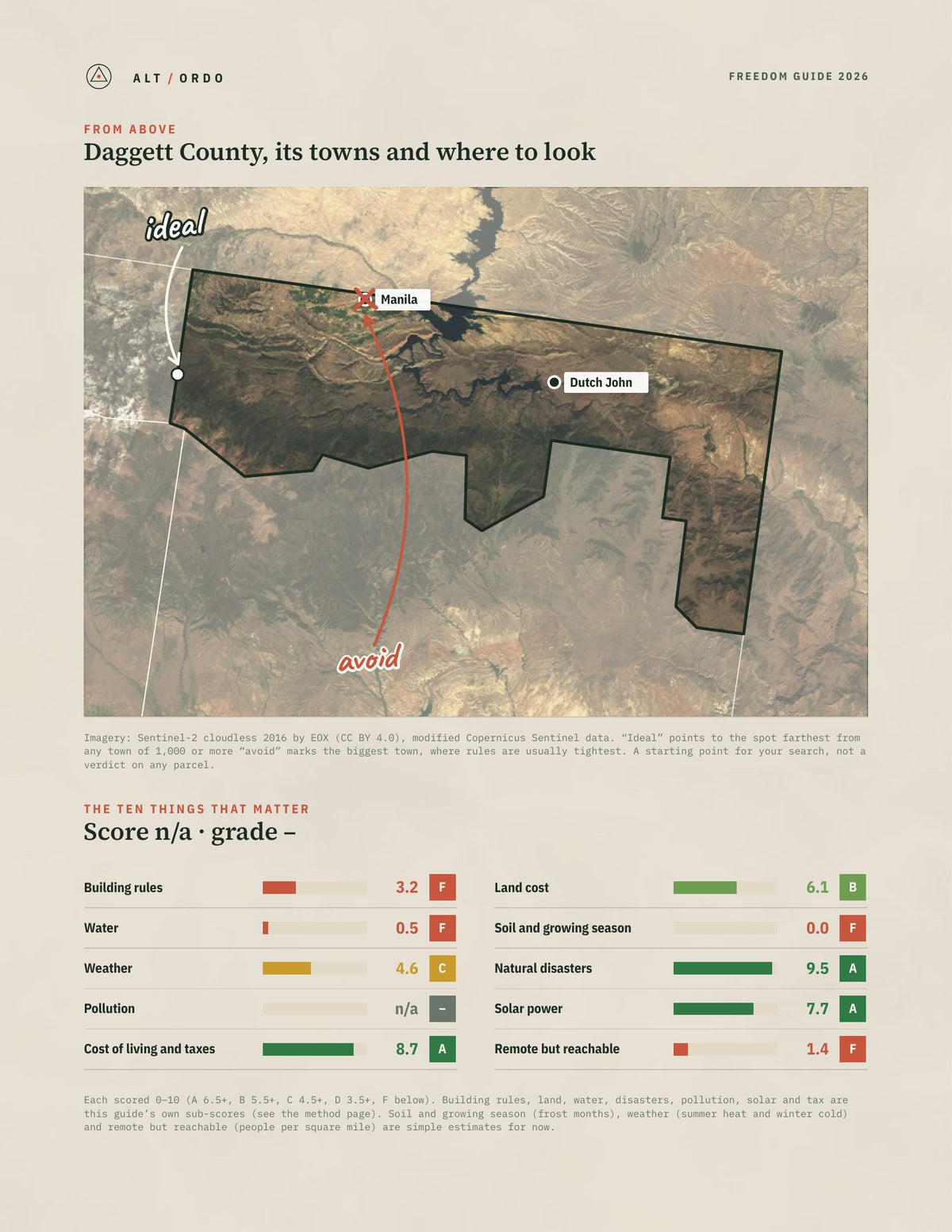 Daggett County, Utah Off-Grid Guide 2026 from above