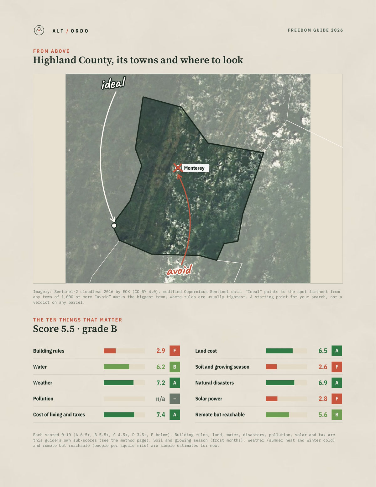 Highland County, Virginia Off-Grid Guide 2026 from above