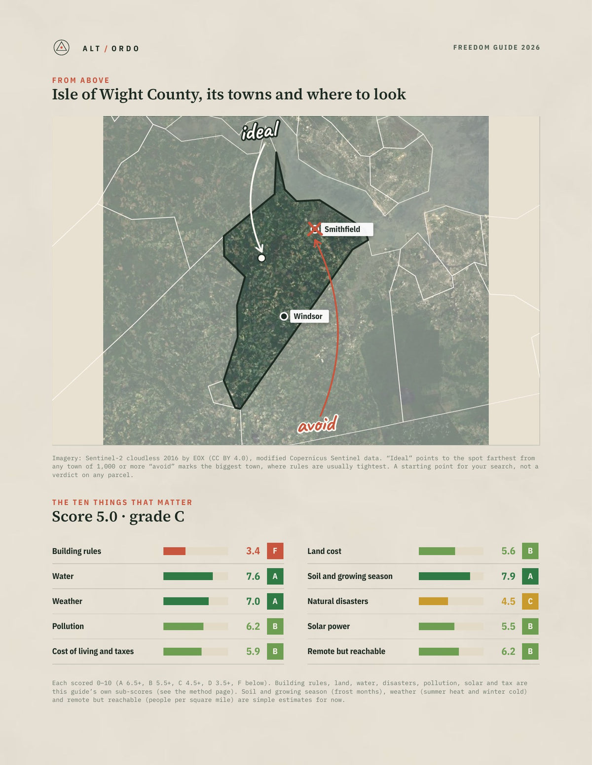 Isle of Wight County, Virginia Off-Grid Guide 2026 from above