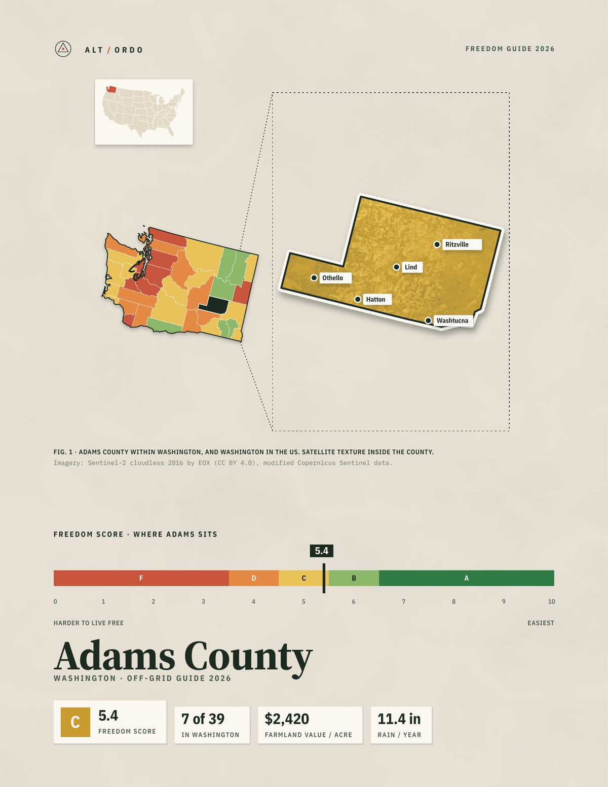 Adams County, Washington Off-Grid Guide 2026