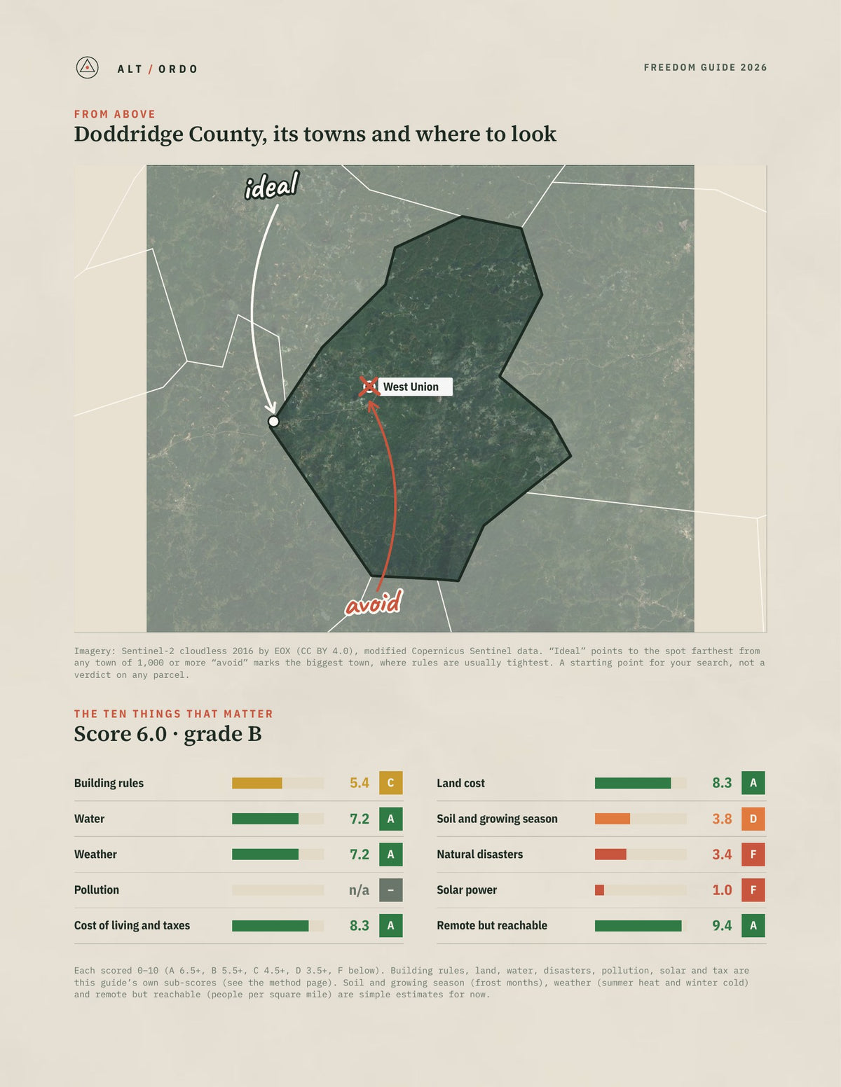 Doddridge County, West Virginia Off-Grid Guide 2026 from above