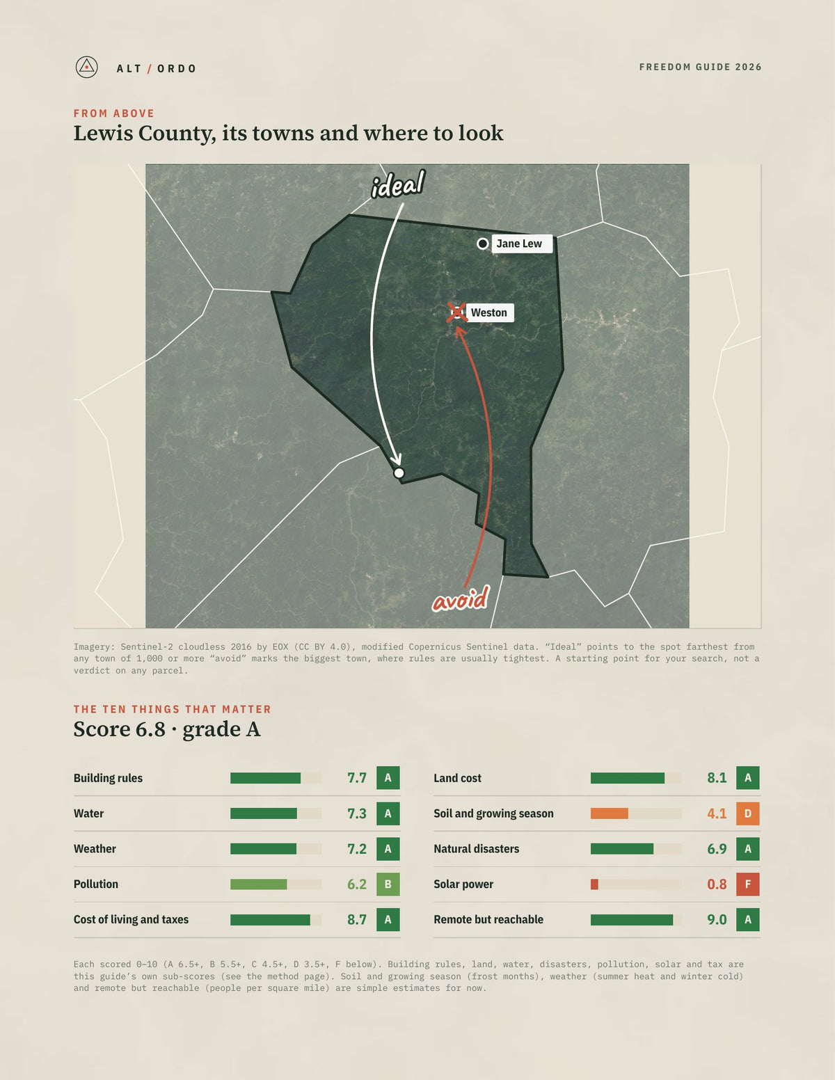 Lewis County, West Virginia Off-Grid Guide 2026 from above