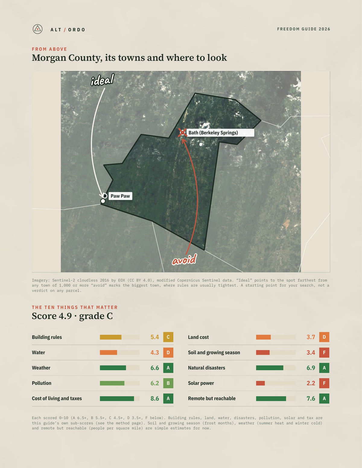 Morgan County, West Virginia Off-Grid Guide 2026 from above