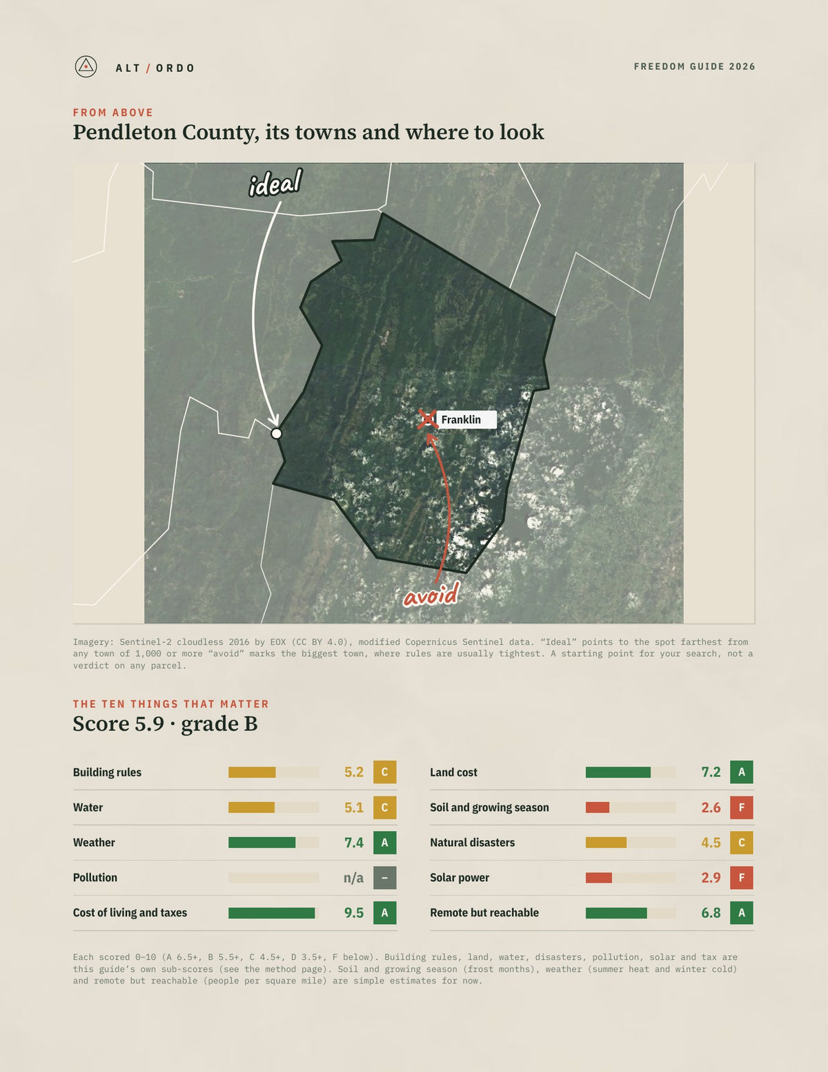 Pendleton County, West Virginia Off-Grid Guide 2026 from above