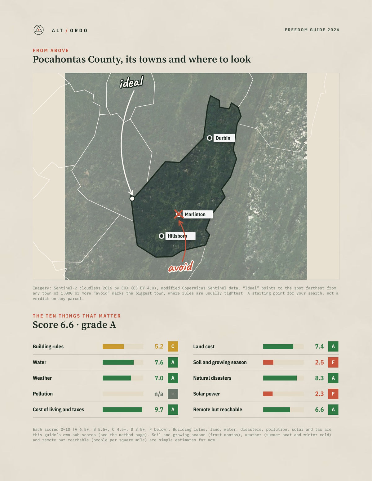 Pocahontas County, West Virginia Off-Grid Guide 2026 from above