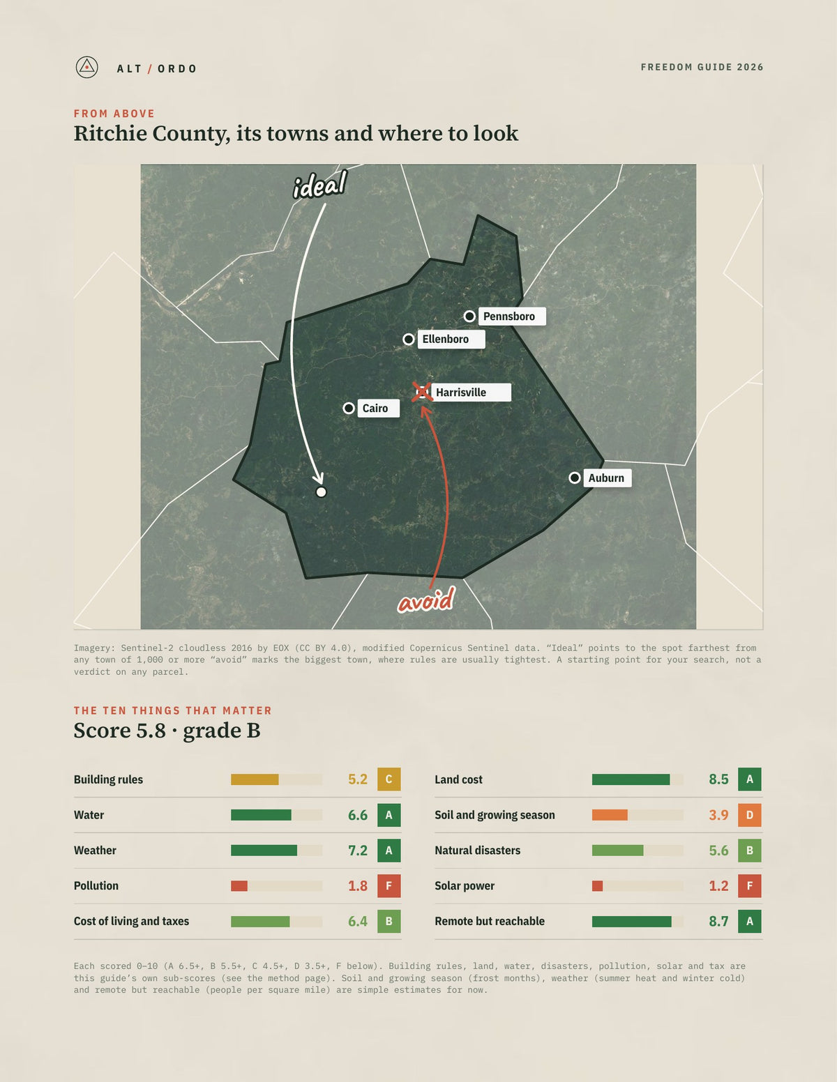 Ritchie County, West Virginia Off-Grid Guide 2026 from above