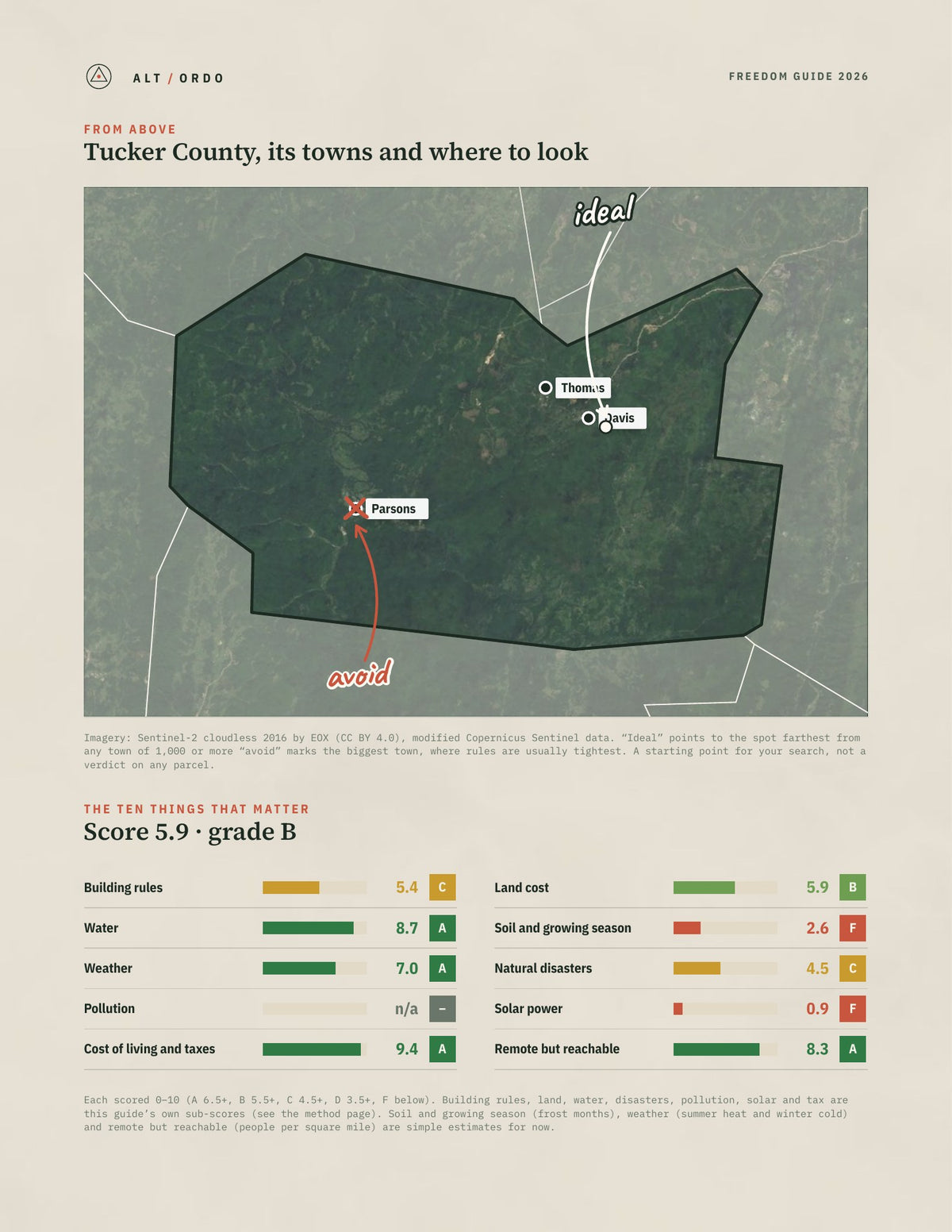 Tucker County, West Virginia Off-Grid Guide 2026 from above