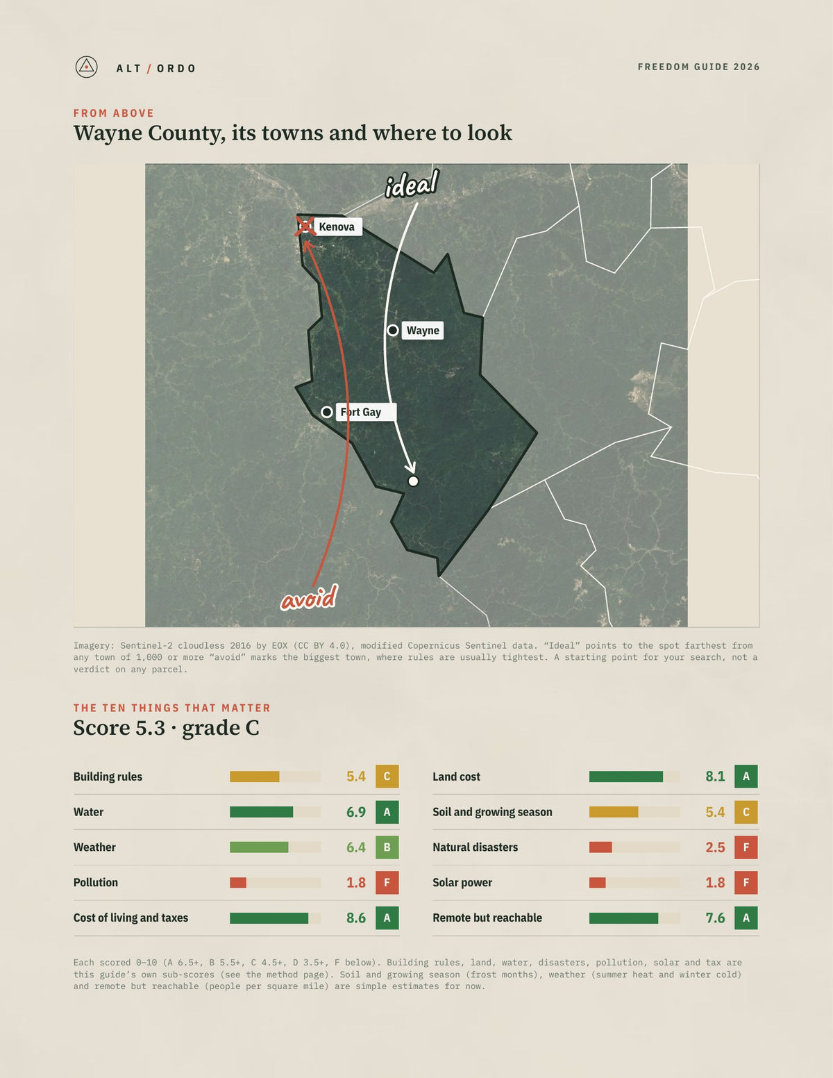 Wayne County, West Virginia Off-Grid Guide 2026 from above