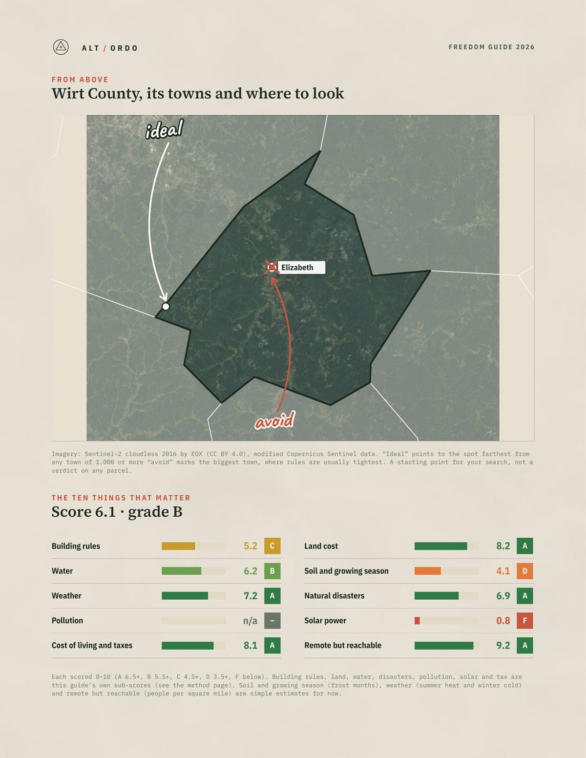 Wirt County, West Virginia Off-Grid Guide 2026 from above