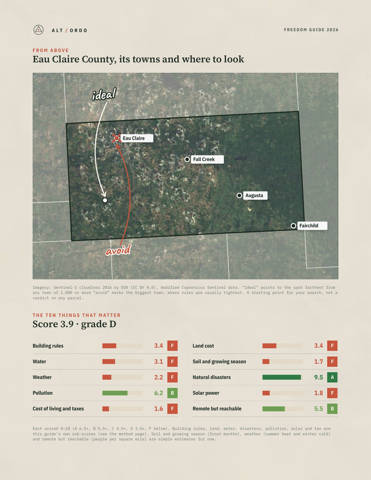 Eau Claire County, Wisconsin Off-Grid Guide 2026 from above