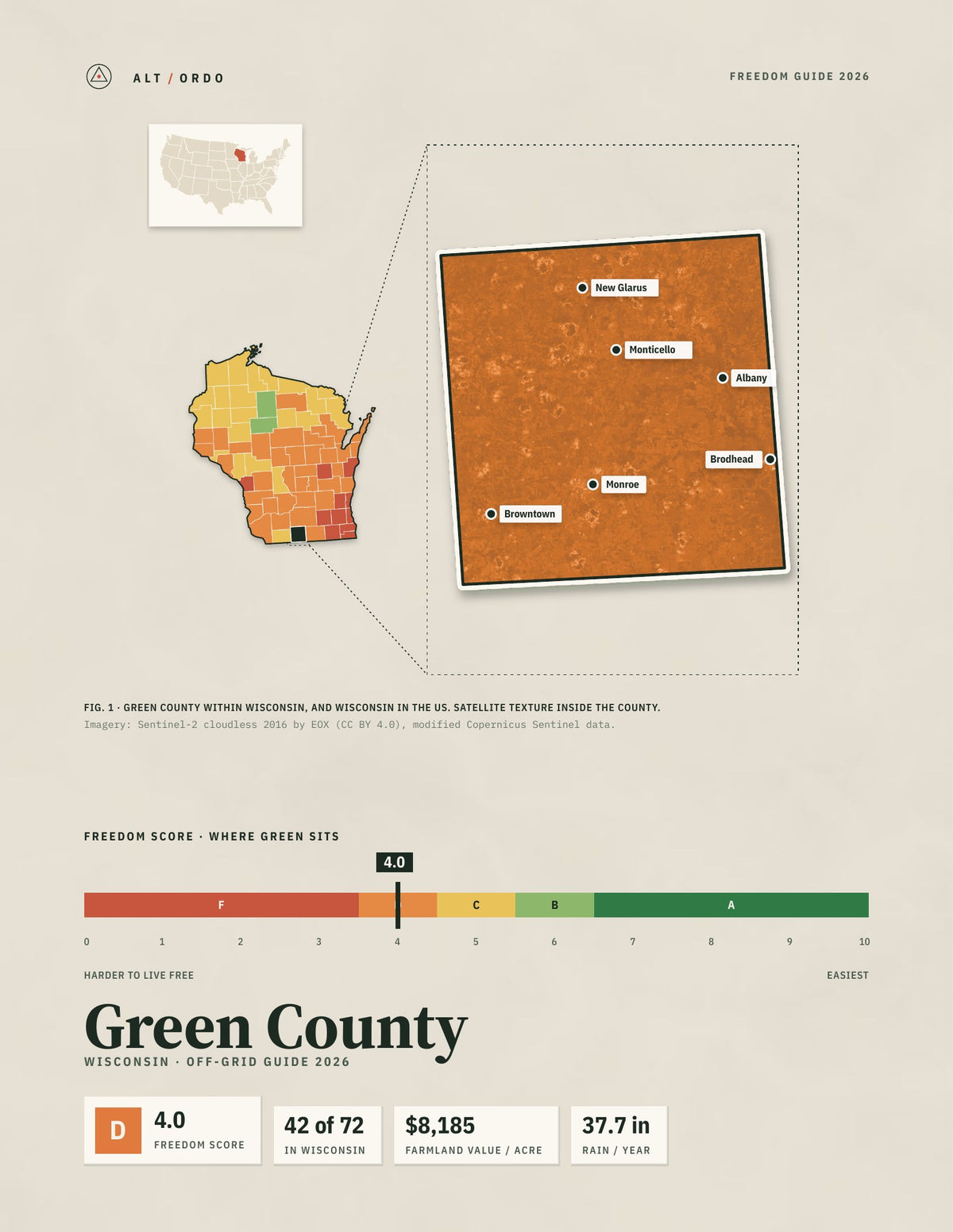 Green County, Wisconsin Off-Grid Guide 2026