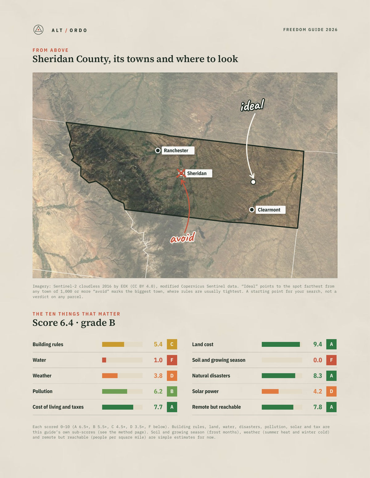 Sheridan County, Wyoming Off-Grid Guide 2026 from above