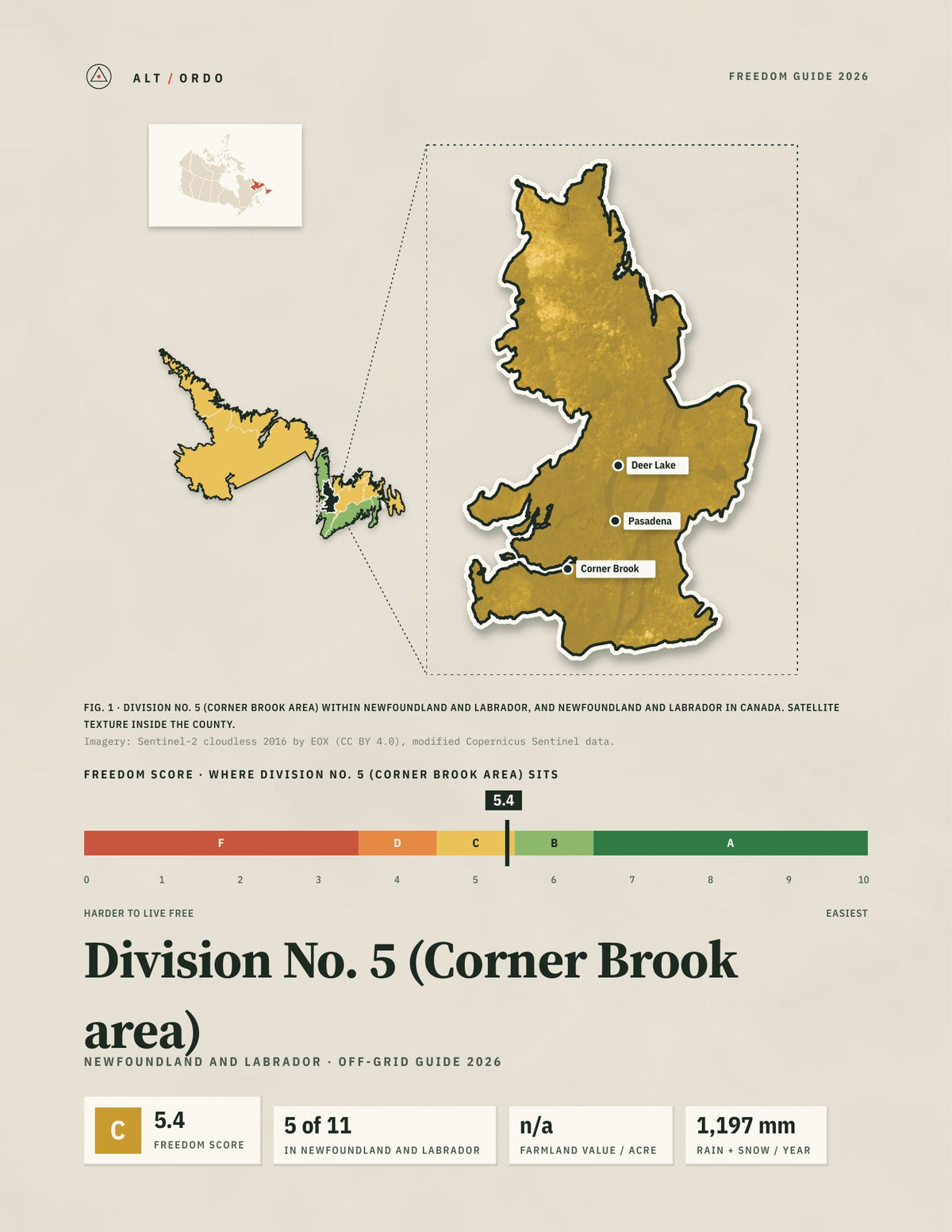Division No. 5 (Corner Brook area), Newfoundland and Labrador Off-Grid Guide 2026
