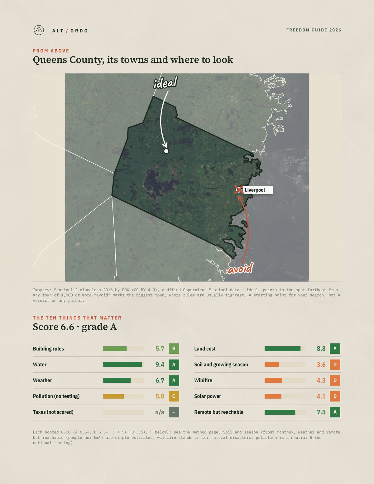 Queens County, Nova Scotia Off-Grid Guide 2026 from above