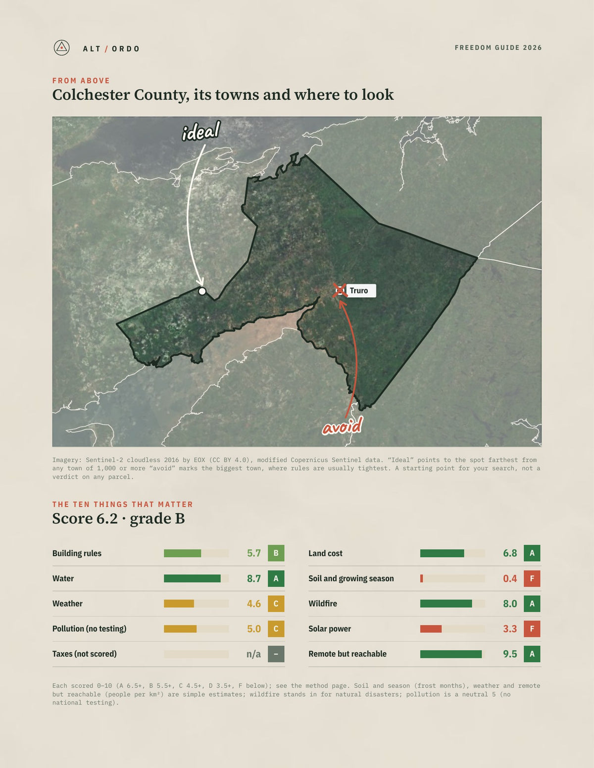 Colchester County, Nova Scotia Off-Grid Guide 2026 from above