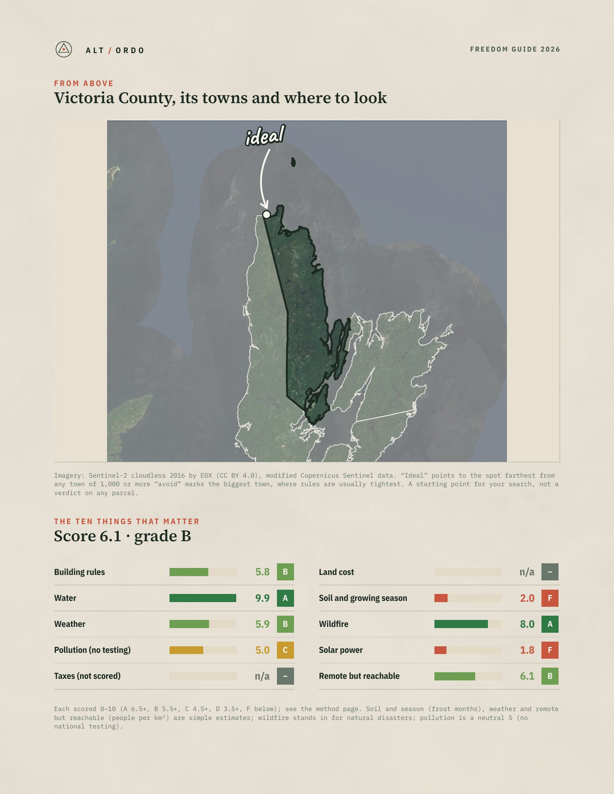 Victoria County, Nova Scotia Off-Grid Guide 2026 from above