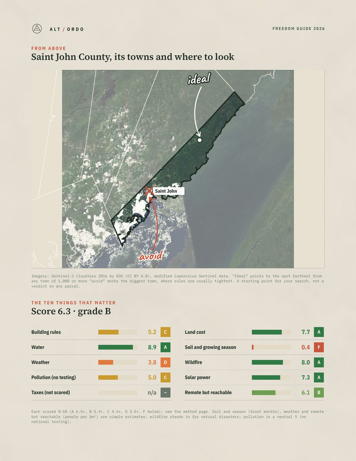 Saint John County, New Brunswick Off-Grid Guide 2026 from above