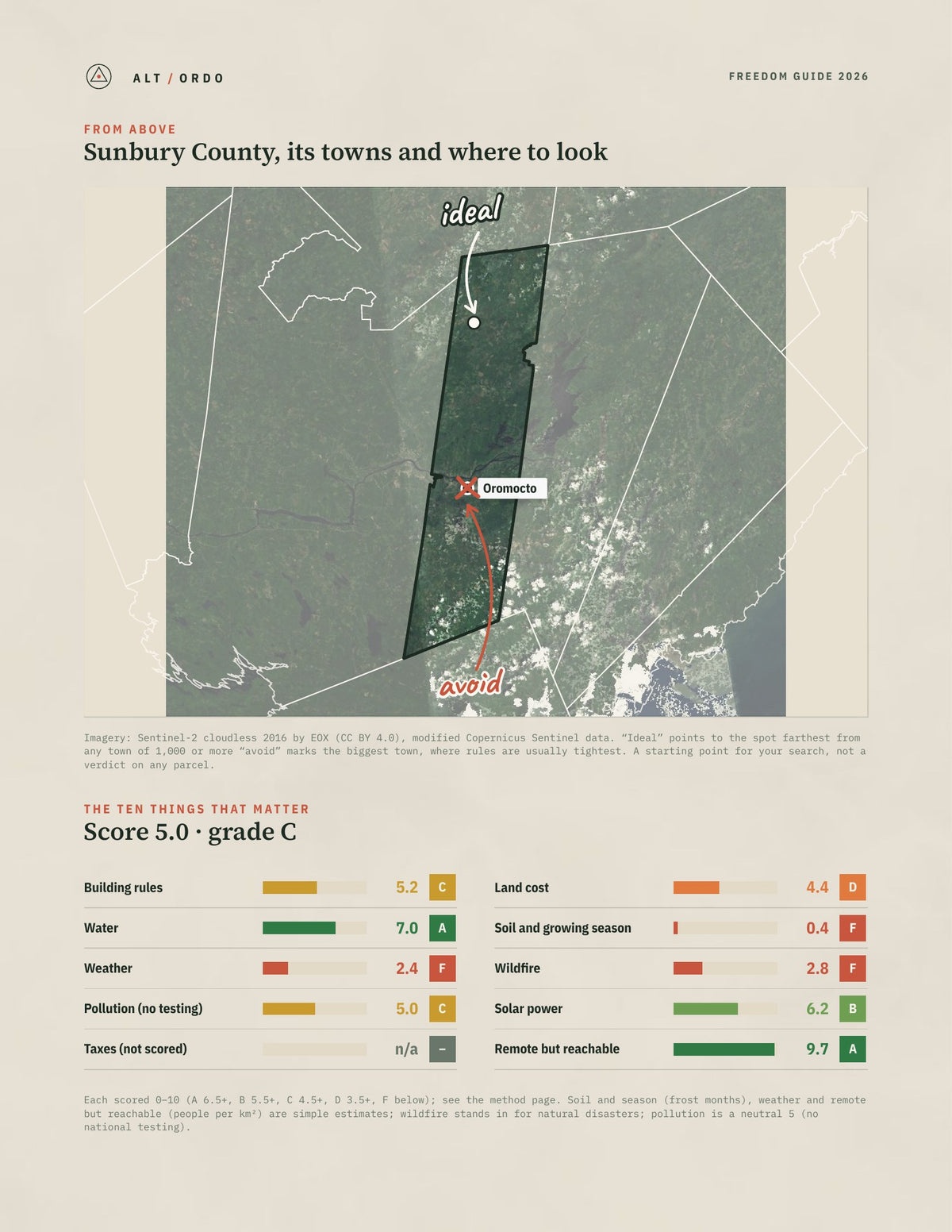 Sunbury County, New Brunswick Off-Grid Guide 2026 from above