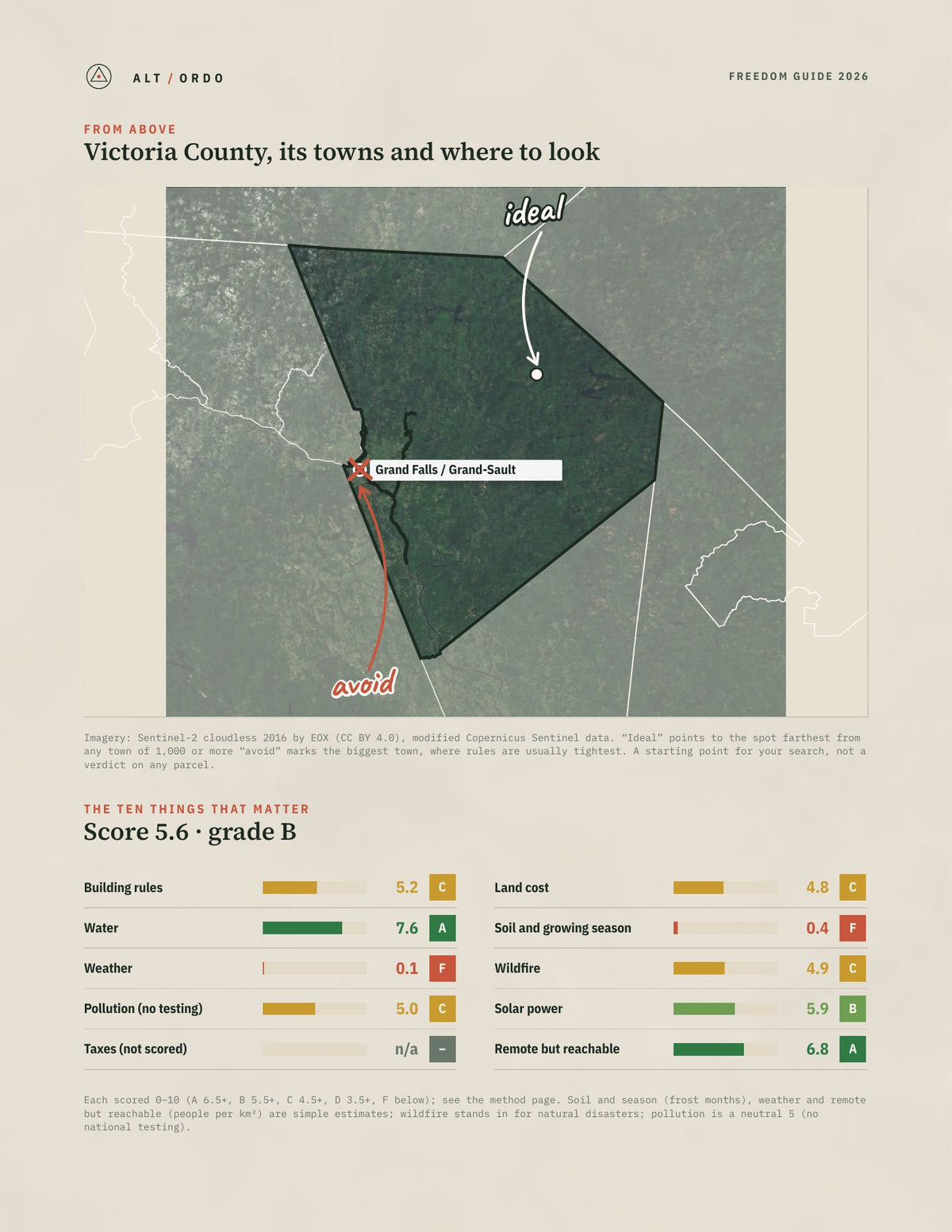 Victoria County, New Brunswick Off-Grid Guide 2026 from above