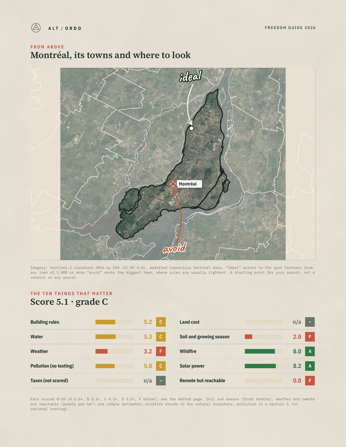 Montréal, Quebec Off-Grid Guide 2026 from above