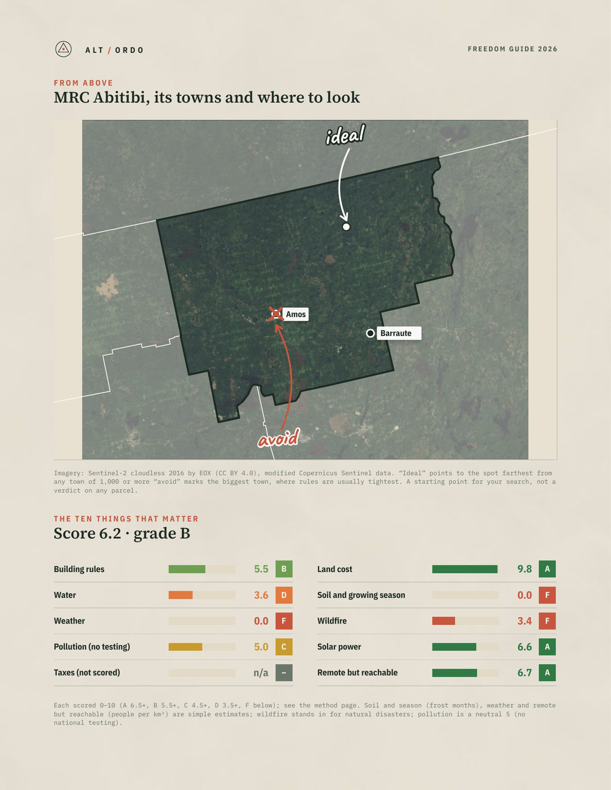 MRC Abitibi, Quebec Off-Grid Guide 2026 from above