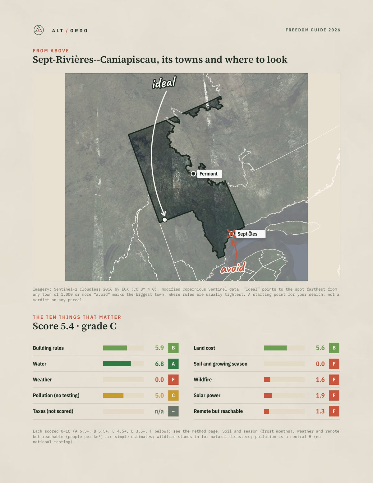 Sept-Rivières--Caniapiscau, Quebec Off-Grid Guide 2026 from above