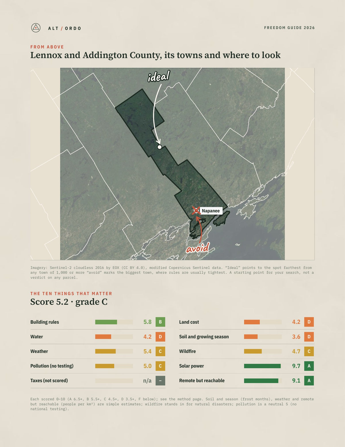 Lennox and Addington County, Ontario Off-Grid Guide 2026 from above