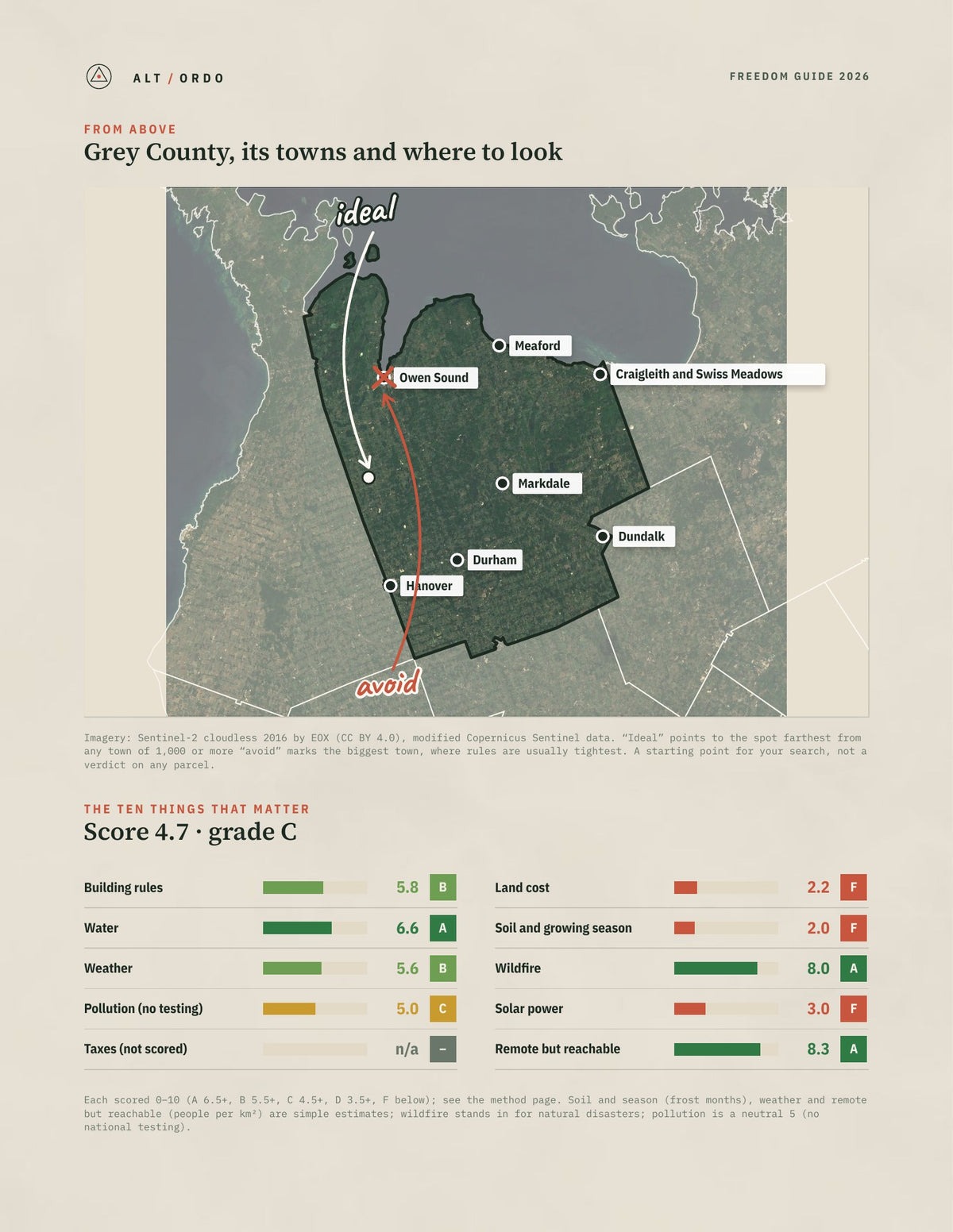 Grey County, Ontario Off-Grid Guide 2026 from above