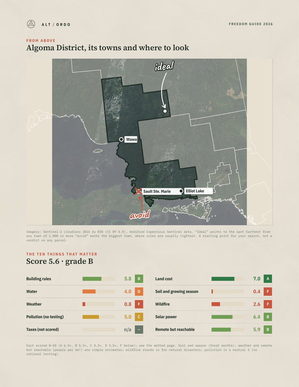 Algoma District, Ontario Off-Grid Guide 2026 from above