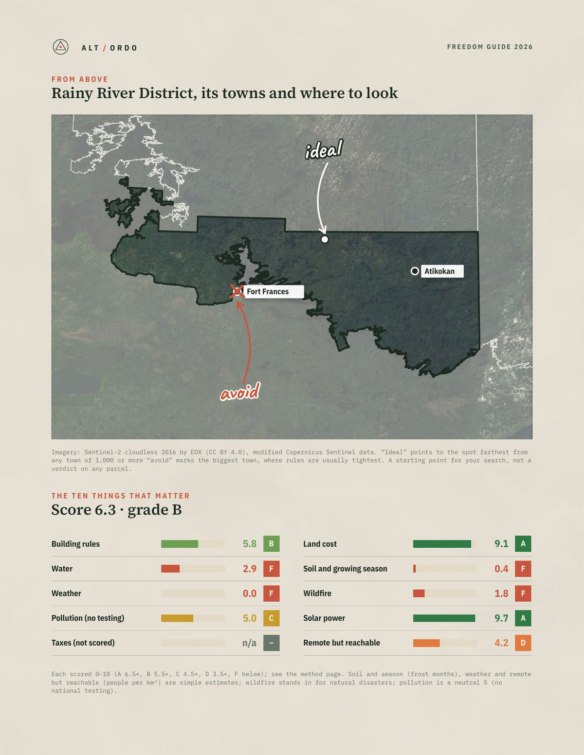 Rainy River District, Ontario Off-Grid Guide 2026 from above