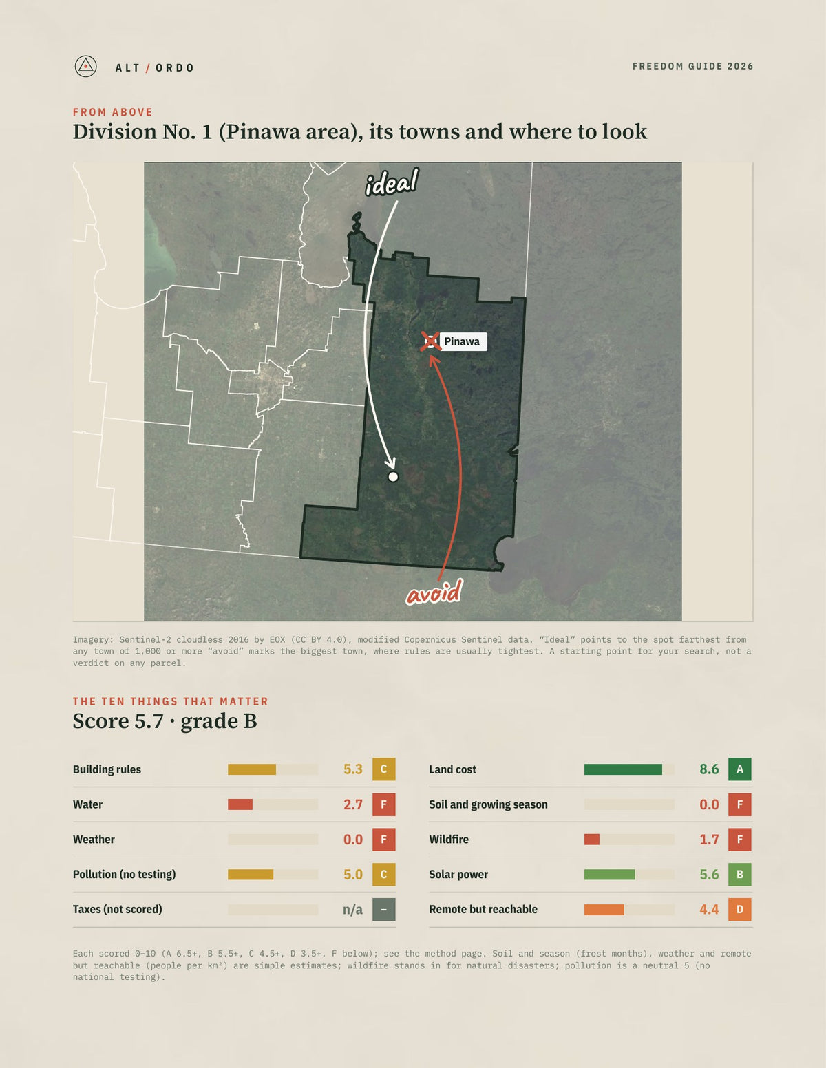 Division No. 1 (Pinawa area), Manitoba Off-Grid Guide 2026 from above
