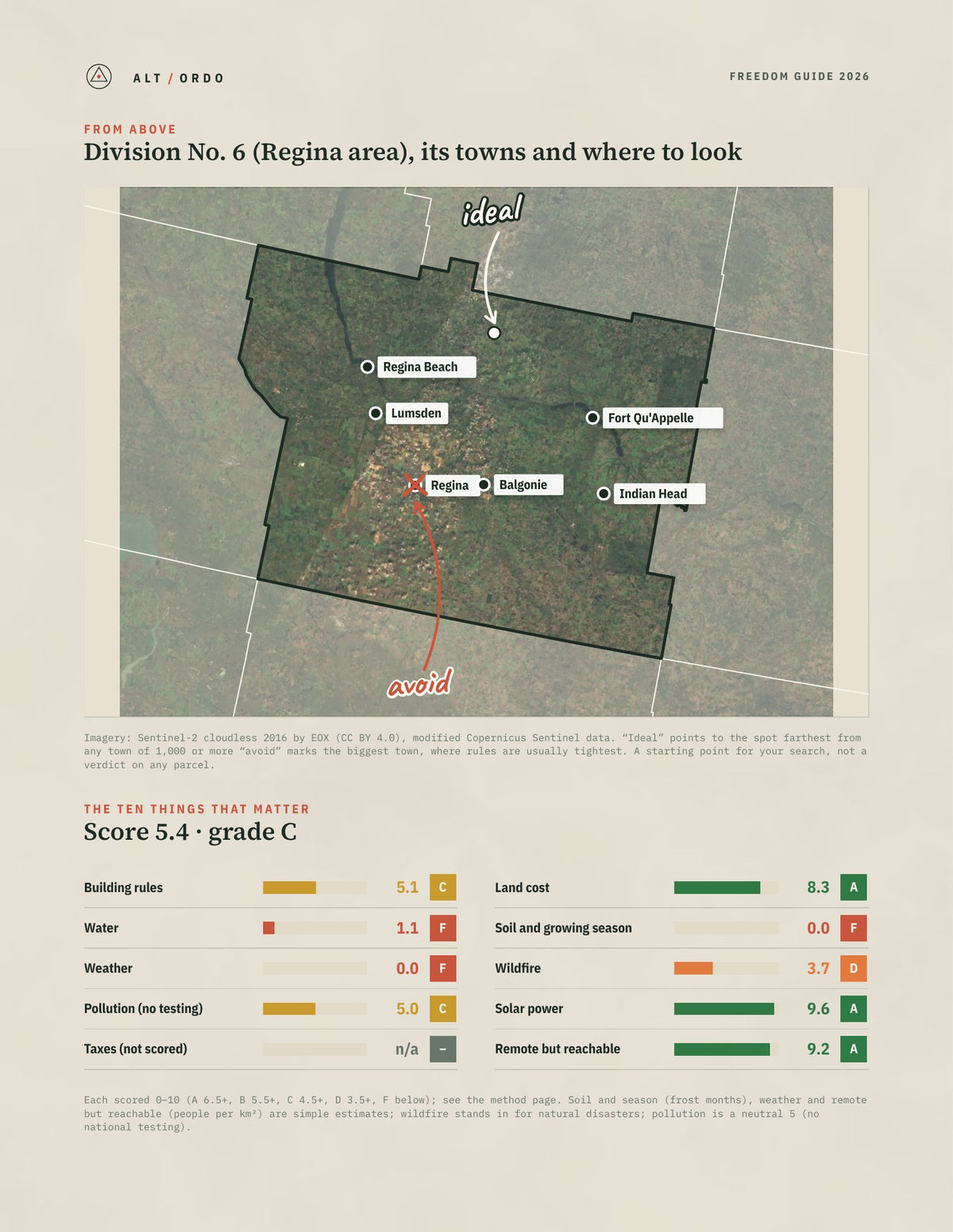 Division No. 6 (Regina area), Saskatchewan Off-Grid Guide 2026 from above