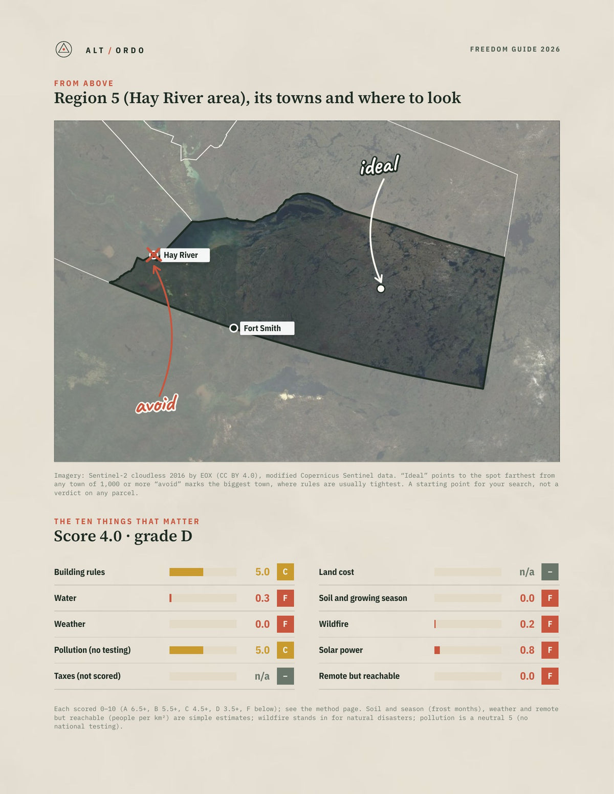 Region 5 (Hay River area), Northwest Territories Off-Grid Guide 2026 from above