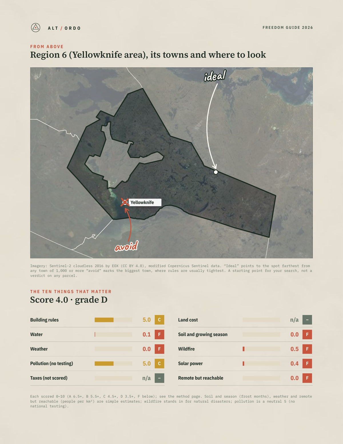 Region 6 (Yellowknife area), Northwest Territories Off-Grid Guide 2026 from above