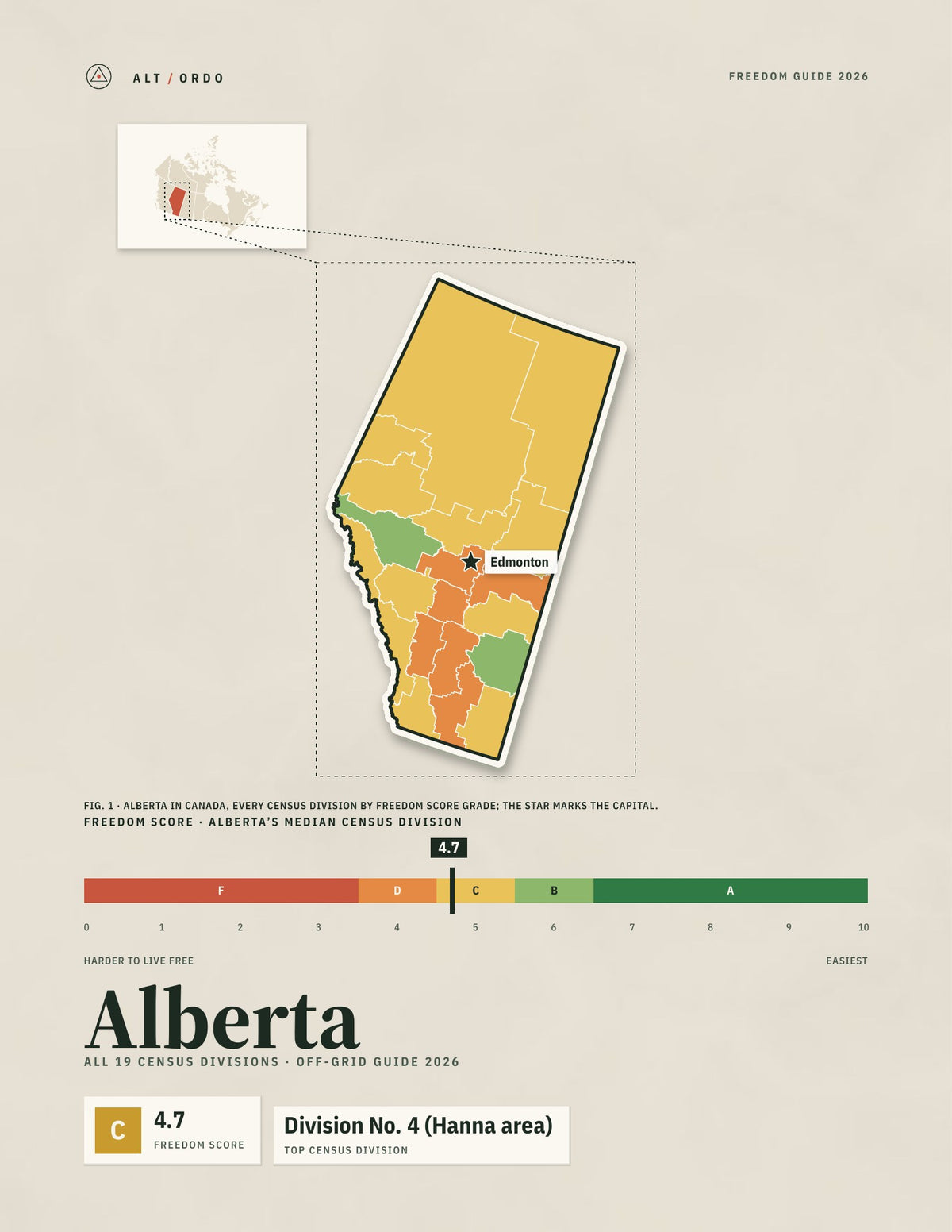 Canada Off-Grid Guide 2026: Every Province and Territory, 293 Census Divisions