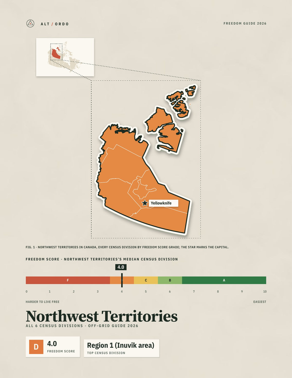 Northwest Territories Off-Grid Guide 2026: All 6 Census Divisions