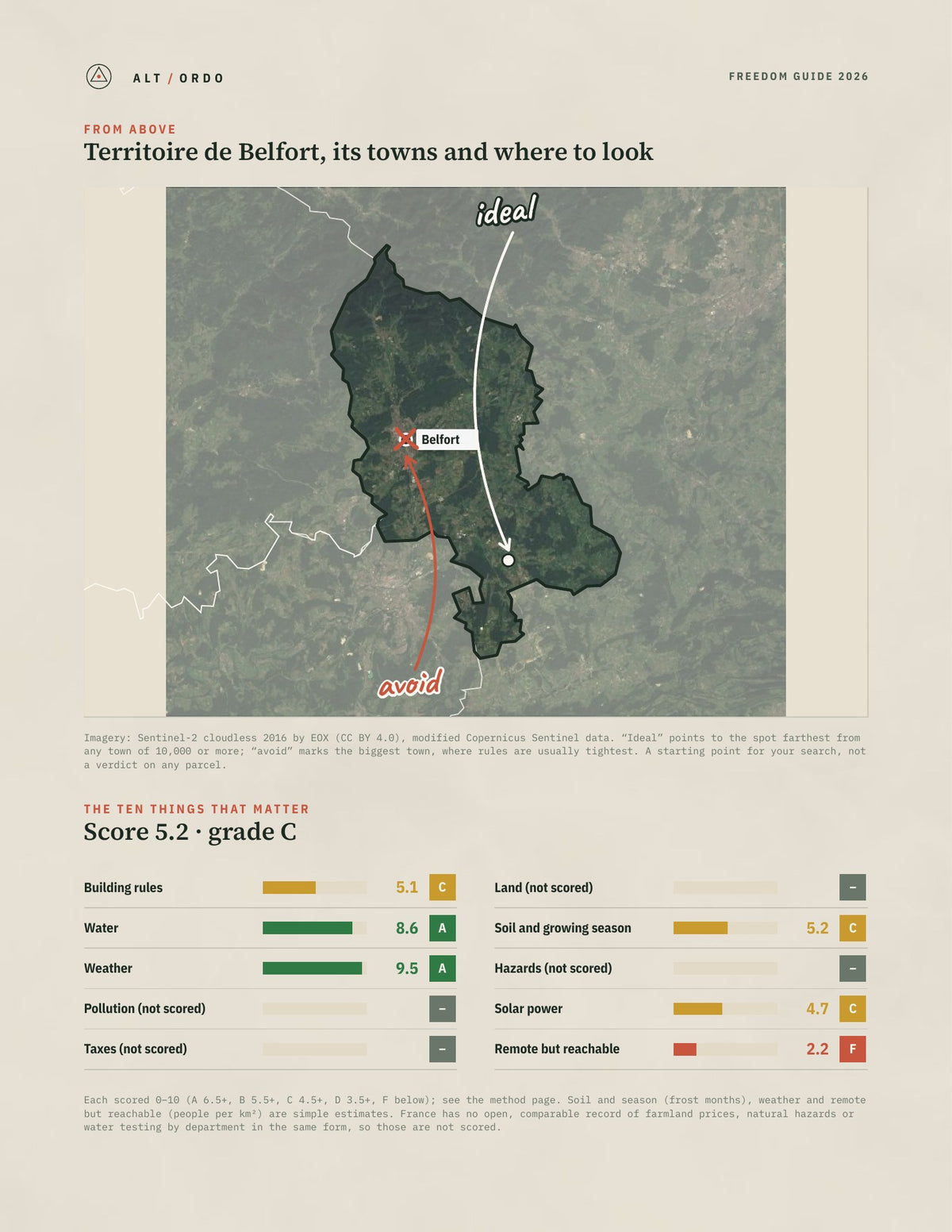 Territoire de Belfort, France Off-Grid Guide 2026 from above