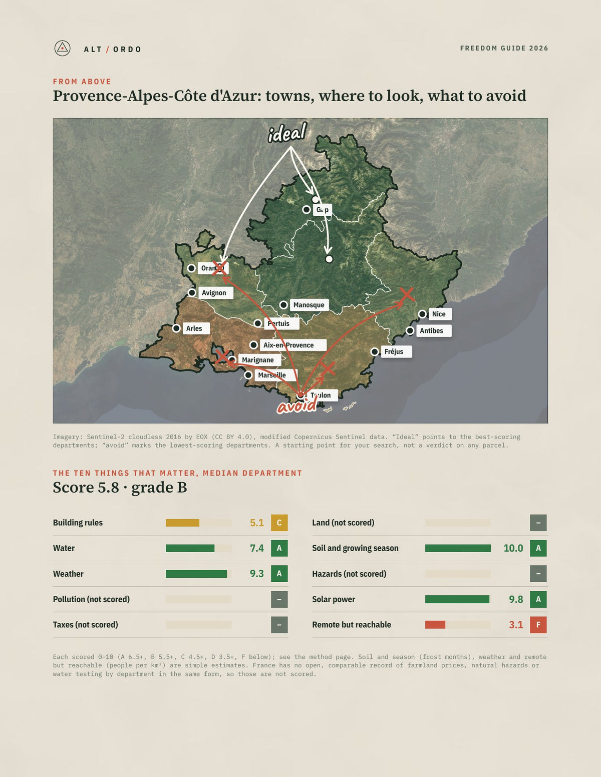 Provence-Alpes-Côte d'Azur, France Off-Grid Guide 2026: All 6 Departments from above
