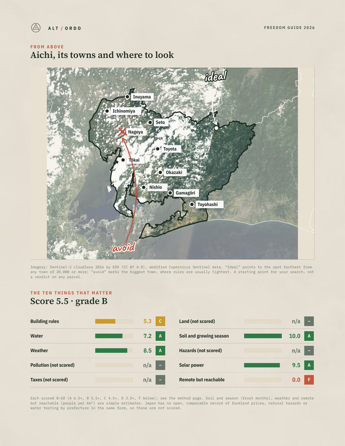 Aichi, Japan Off-Grid Guide 2026 from above