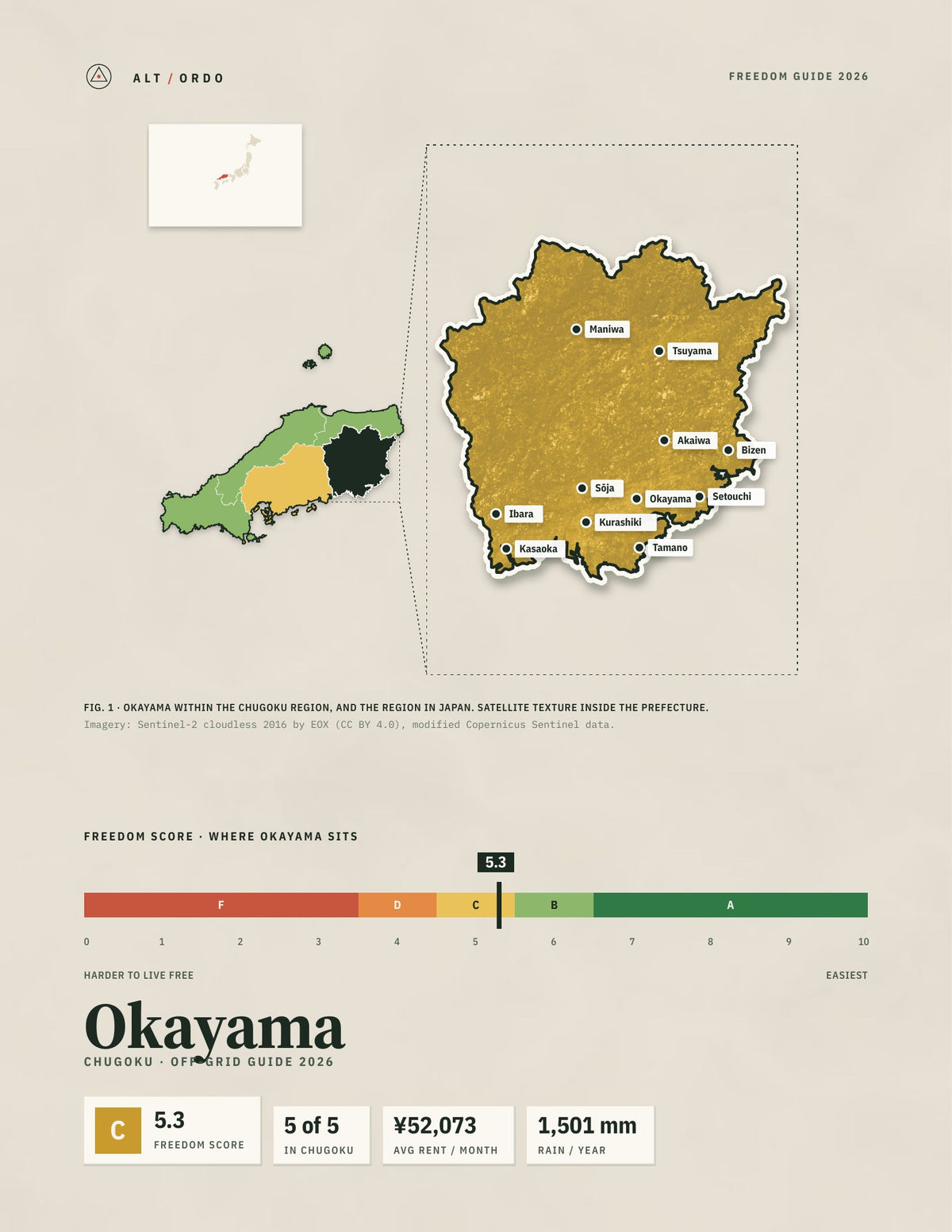 Okayama, Japan Off-Grid Guide 2026