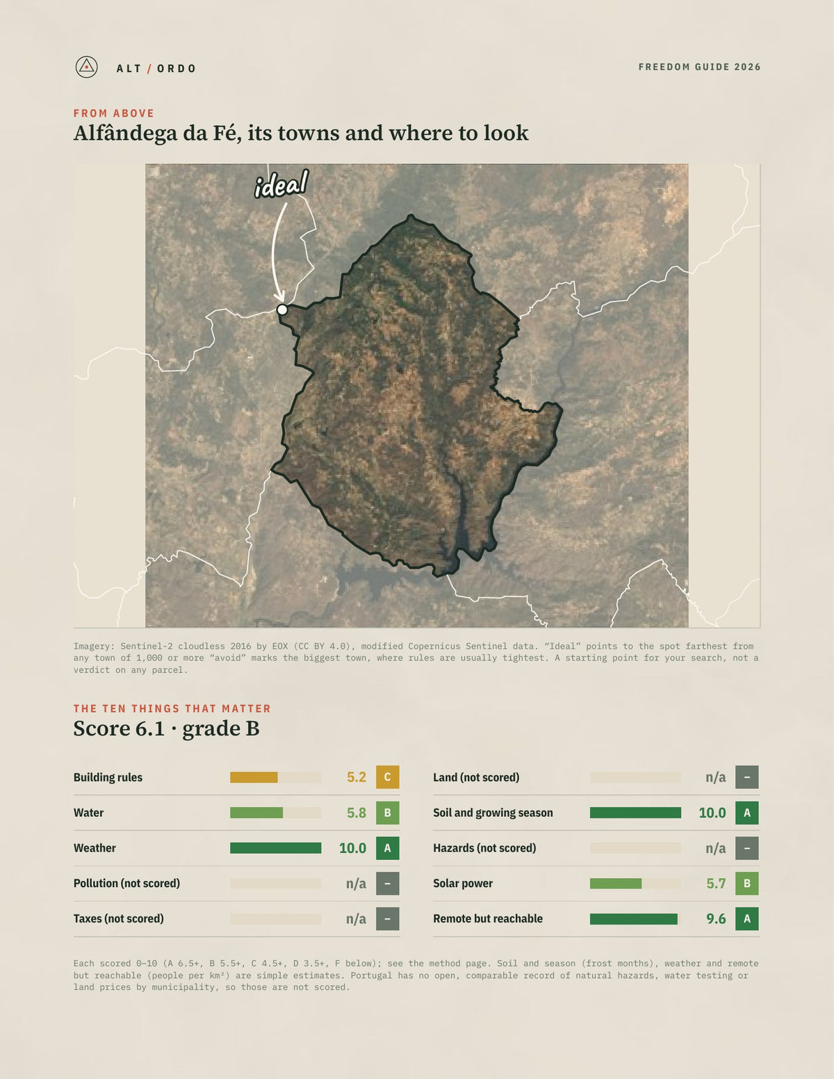 Alfândega da Fé, Portugal Off-Grid Guide 2026 from above