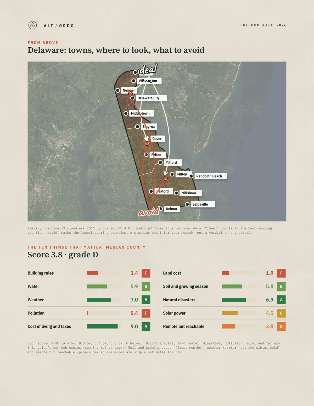 Delaware Off-Grid Guide 2026: All 3 Counties from above