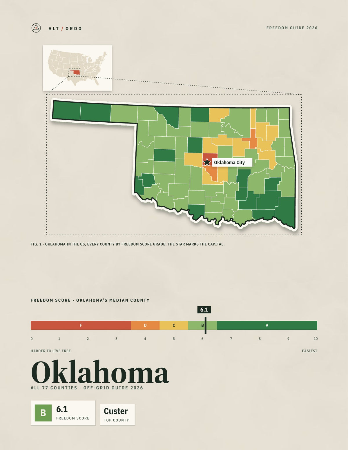 Oklahoma Off-Grid Guide 2026: All 77 Counties