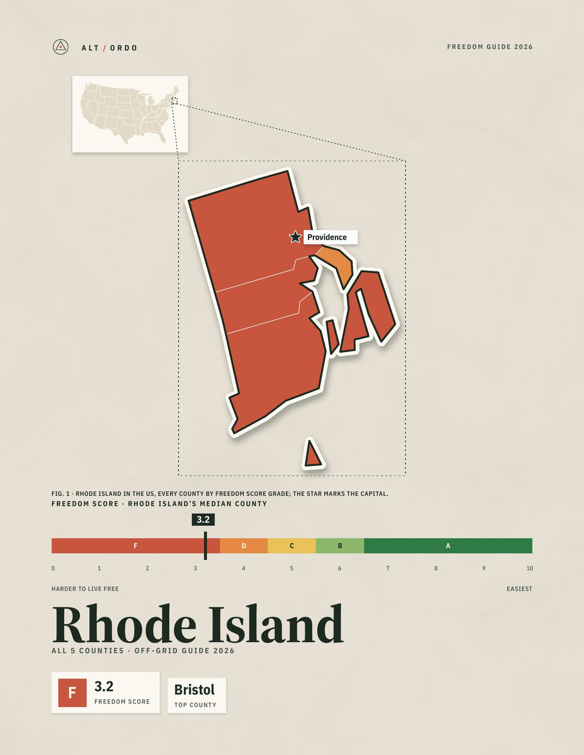 Rhode Island Off-Grid Guide 2026: All 5 Counties