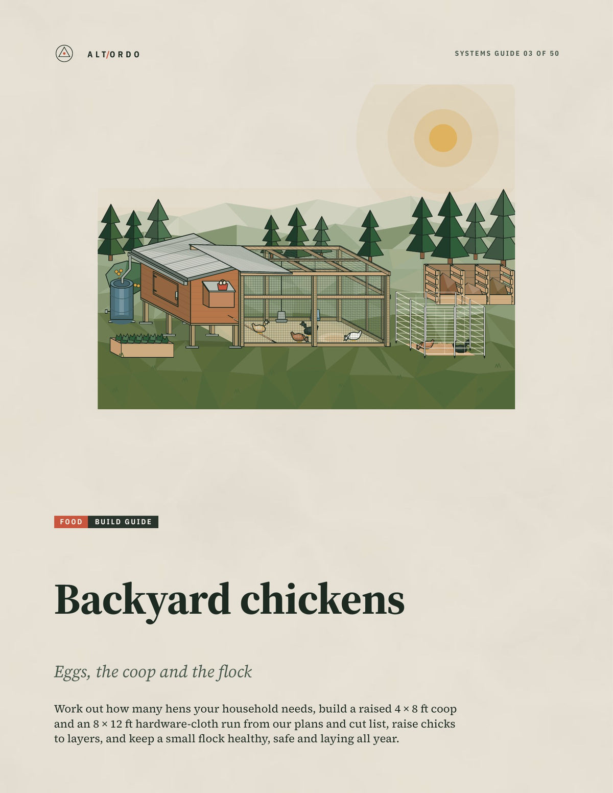 Backyard chickens: Eggs, the coop and the flock · Alt Ordo Systems Guide: cover