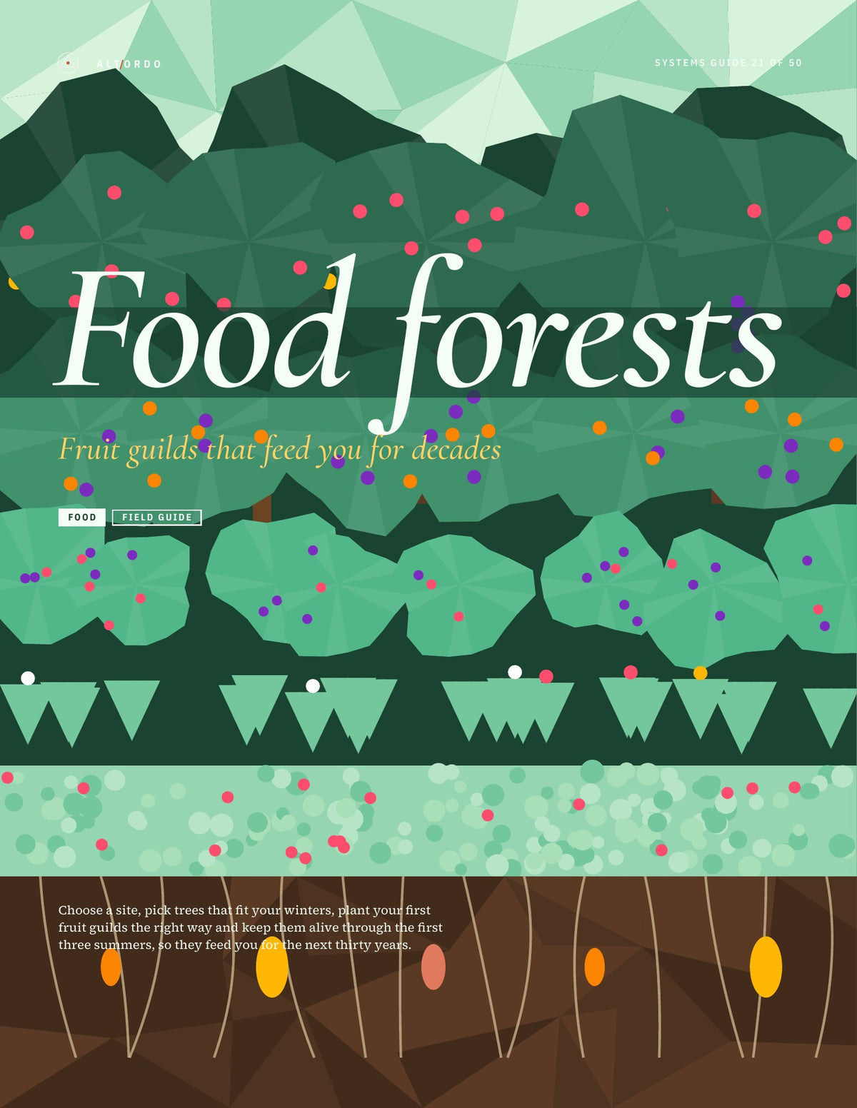 Food forests: Fruit guilds that feed you for decades · Alt Ordo Systems Guide: cover