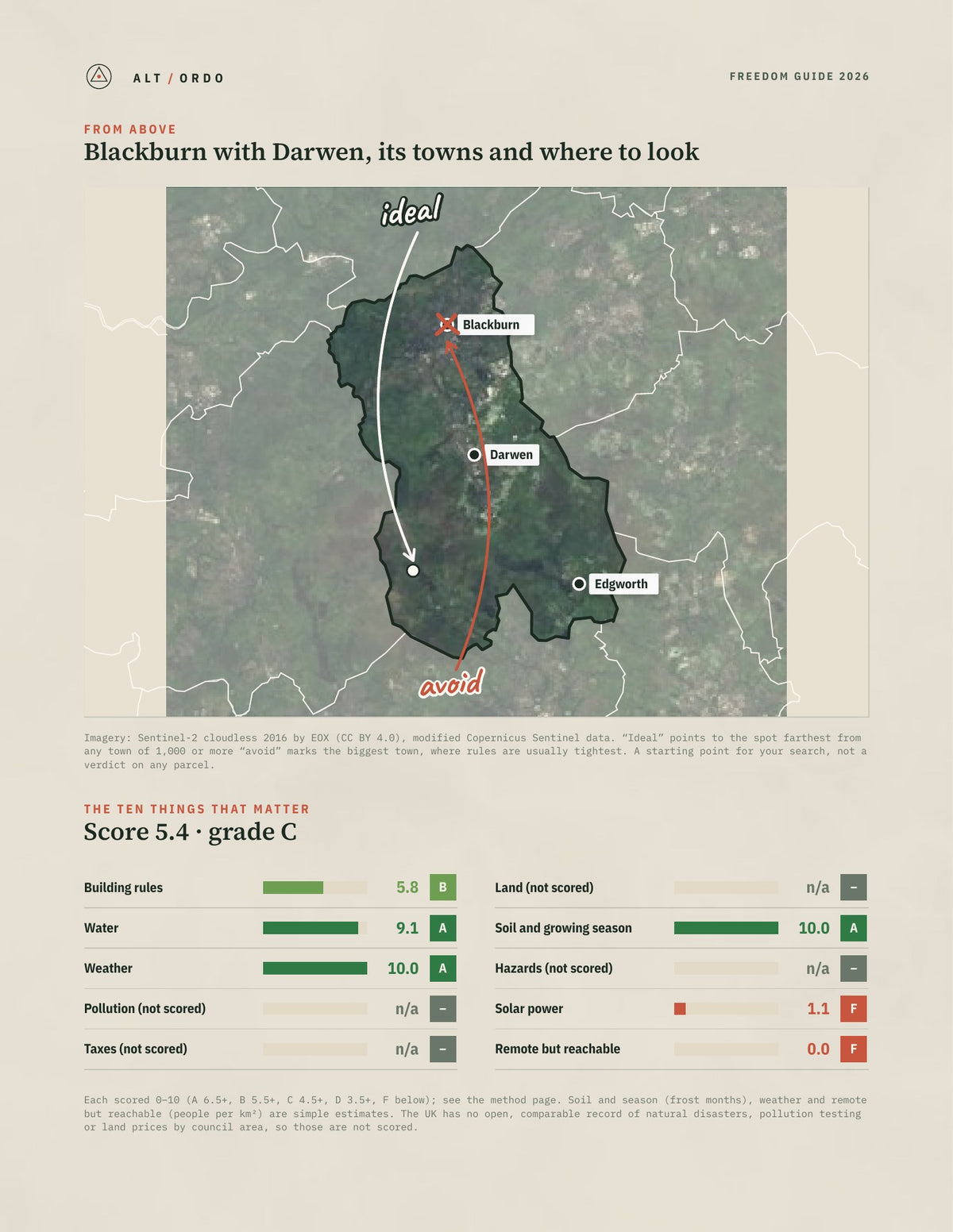 Blackburn with Darwen, England Off-Grid Guide 2026 from above