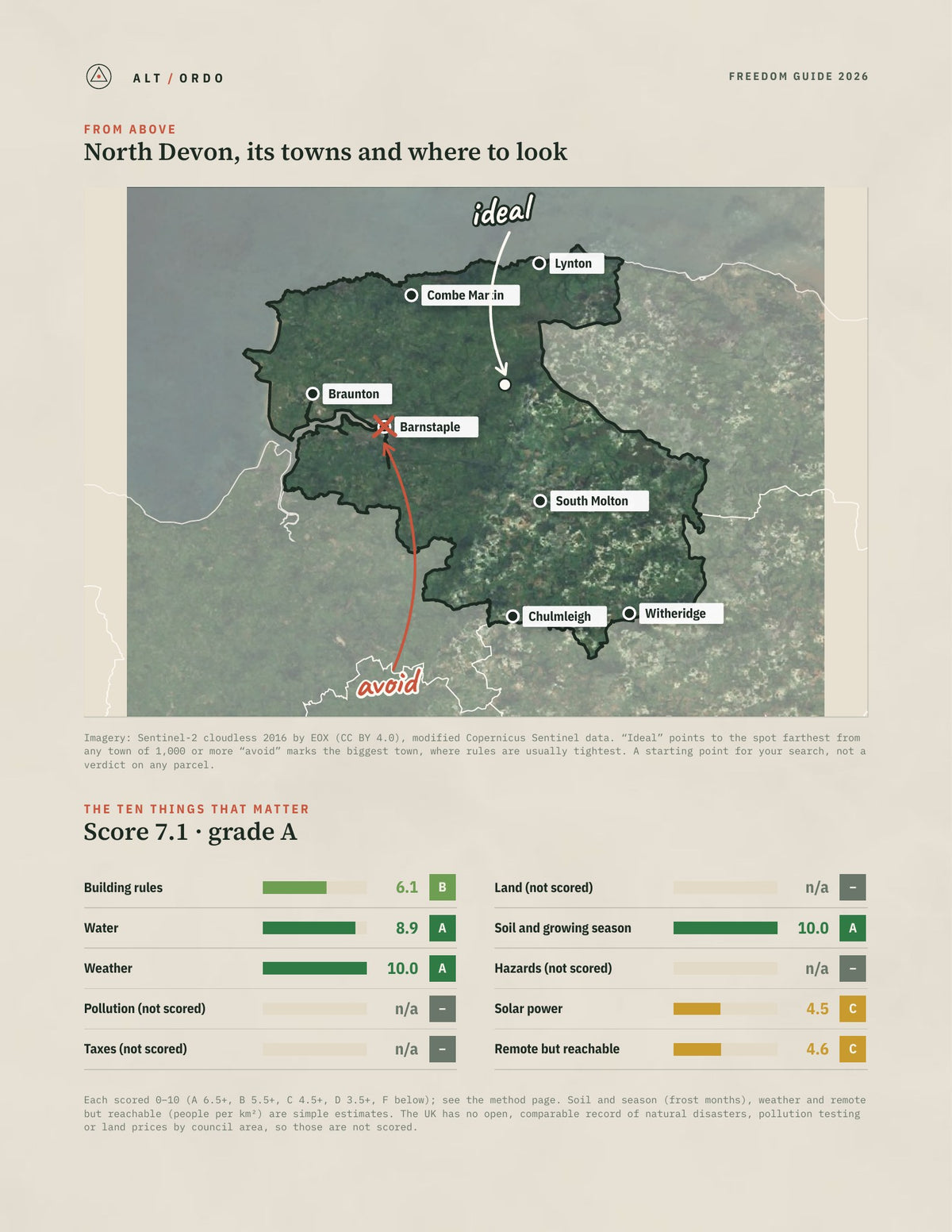 North Devon, England Off-Grid Guide 2026 from above